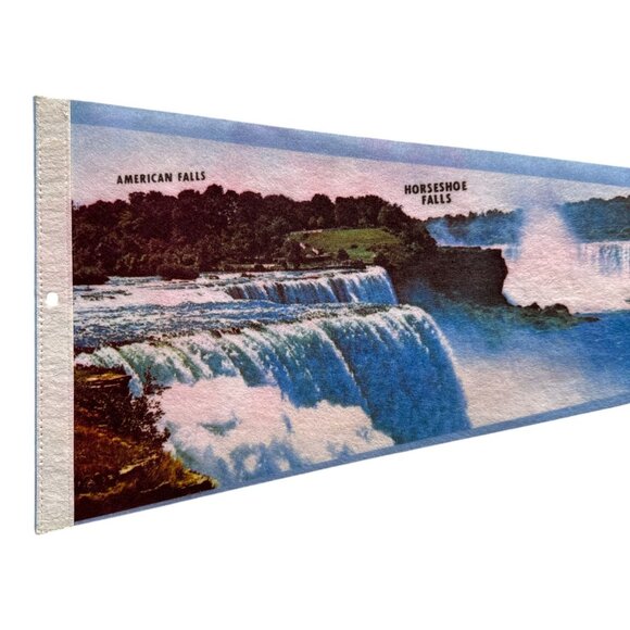Niagara Falls Canada Souvenir Felt Pennant With American & Horseshoe Falls Image - Picture 2 of 4